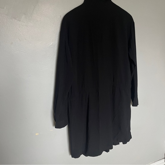 Alonne Long Sleeve Half Buttom Down Adjustable Waist Dress Black XL Large - Picture 10 of 10